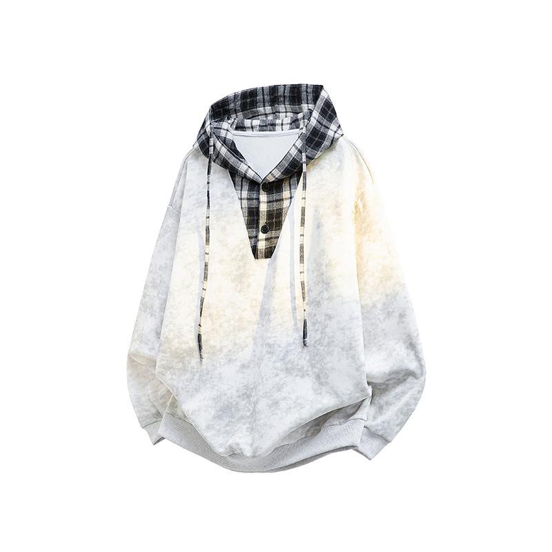 Autumn Men S Contrasting Color Splicing Plaid Fake Two-Piece Sweater Men S Casual Loose Hooded Sweater M
Autumn Men S Contrasting Color Splicing Plaid Fake Two-Piece Sweater Men S Casual Loose Hooded Sweater M