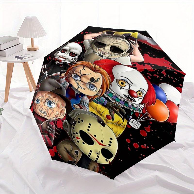 1pc Horror Icons Automatic Opening and Closing Umbrella, Lightweight 3-Fold, With Cute Cartoon Characters, Suitable for Home, Outdoor and Daily Use, L
1pc Horror Icons Automatic Opening and Closing Umbrella, Lightweight 3-Fold, With Cute Cartoon Characters, Suitable for Home, Outdoor and Daily Use, L