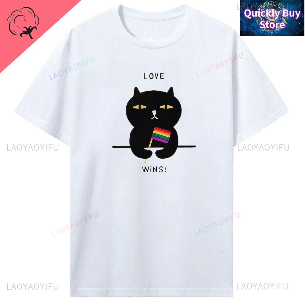 Cute Pride Rainbow Stripe Cat WoUINISEX T Shirt Summer Fashion Short Sleeved Tshirt Printed Oneck Casual Tshirt WoUINISEXs Clothing S
Cute Pride Rainbow Stripe Cat WoUINISEX T Shirt Summer Fashion Short Sleeved Tshirt Printed Oneck Casual Tshirt WoUINISEXs Clothing S
