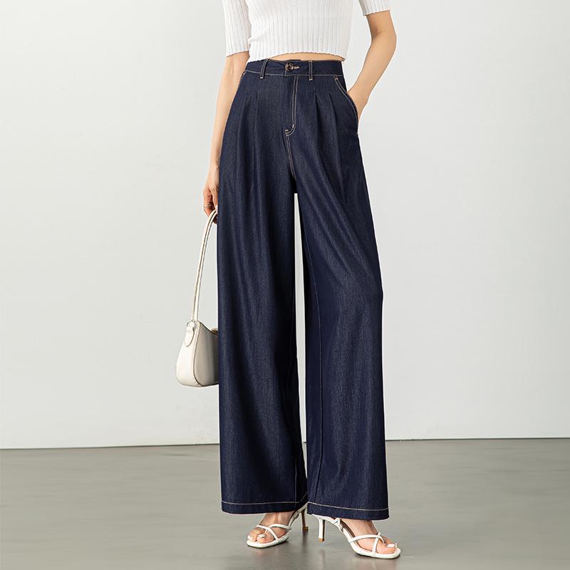 Women s High Waist Thin Ice Silk Straight-Leg Jeans - Loose, Floor-Length, Wide-Leg Style, Slimming Effect 31 темно-синий
Women s High Waist Thin Ice Silk Straight-Leg Jeans - Loose, Floor-Length, Wide-Leg Style, Slimming Effect 31 темно-синий