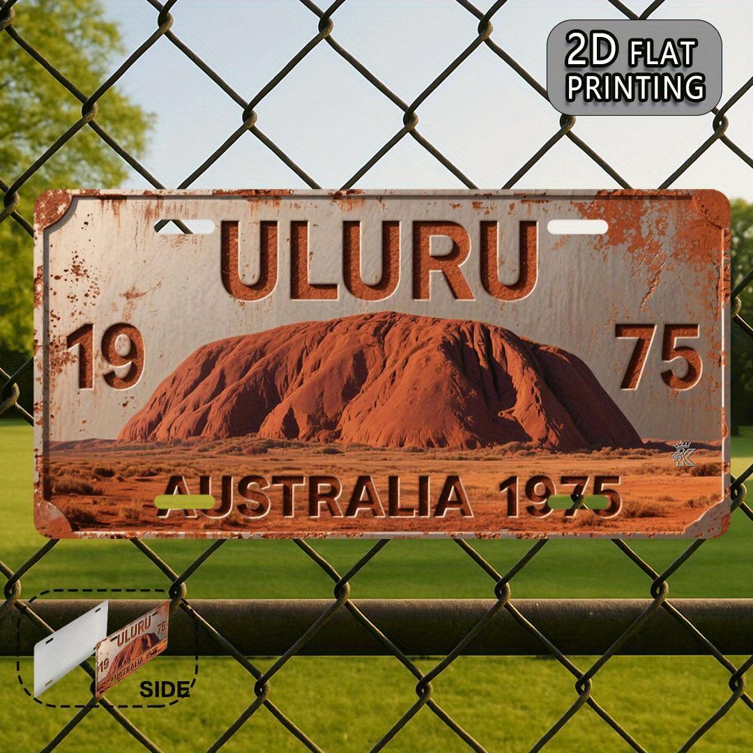 Uluru Australia License Plate Style D Flat Printing Metal Tin Sign Australian Outback Themed Decorative Aluminum Sign for 15x30cm(5.9x7.8inch)
Uluru Australia License Plate Style D Flat Printing Metal Tin Sign Australian Outback Themed Decorative Aluminum Sign for 15x30cm(5.9x7.8inch)
