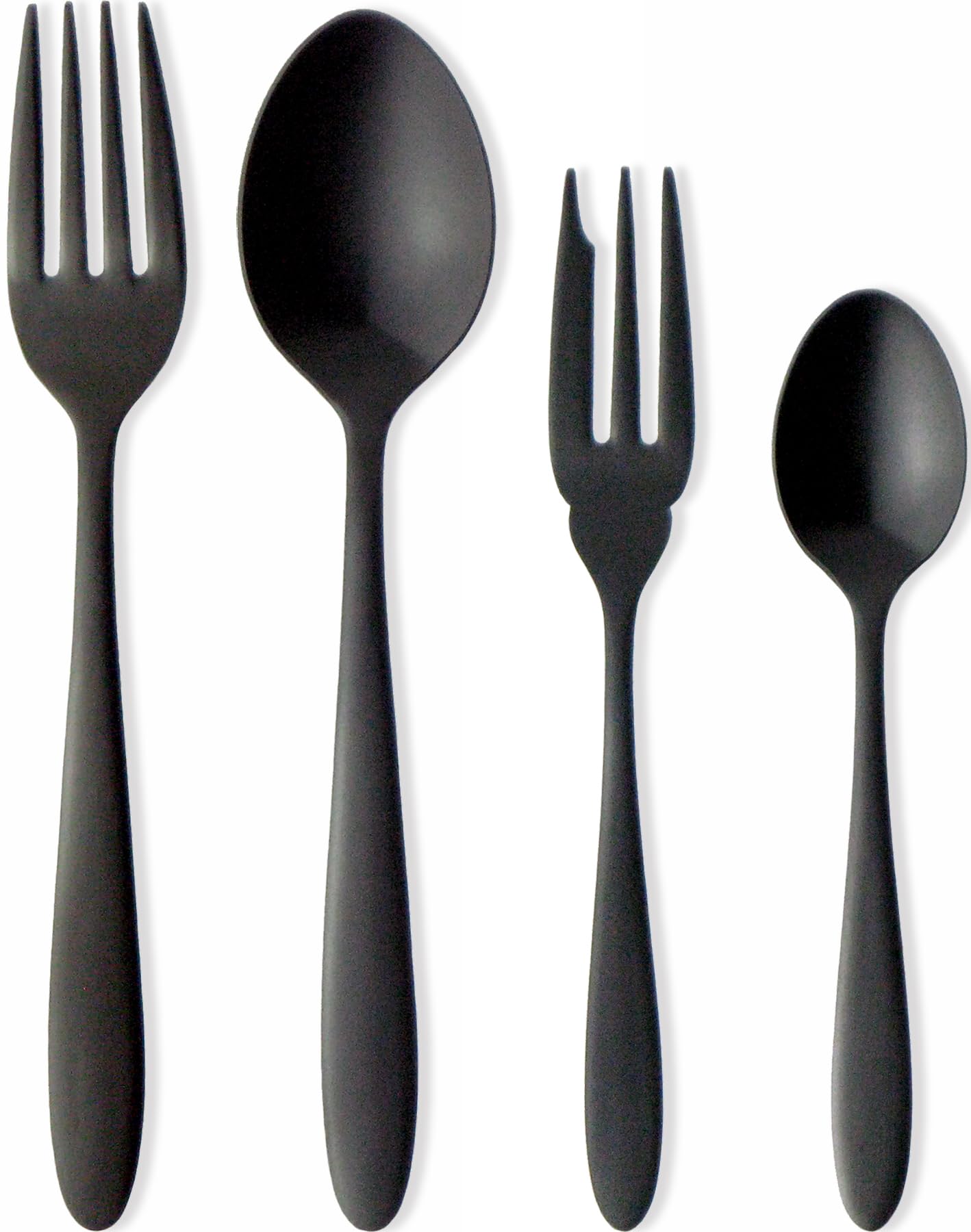 Nagao Dinner Cutlery Set Stainless Black Oxide Made in Japan Tsubame-Sanjo Sumi-Tamari (4 pieces), 18-0 Steel, Color, чорний
Nagao Dinner Cutlery Set Stainless Black Oxide Made in Japan Tsubame-Sanjo Sumi-Tamari (4 pieces), 18-0 Steel, Color, чорний