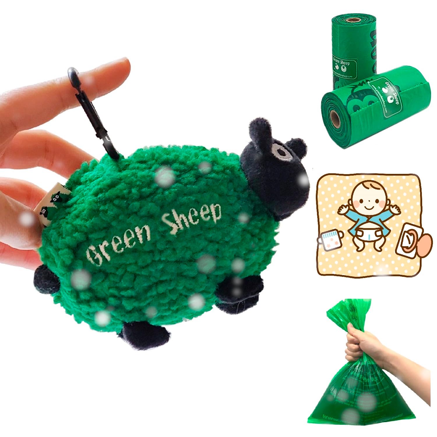 DearJapan Sheep Etiquette Garbage Deodorizing Baby Diaper Portable Bag Pouch, Bag, Bag, Bag, Storage, (Green Sheep)
DearJapan Sheep Etiquette Garbage Deodorizing Baby Diaper Portable Bag Pouch, Bag, Bag, Bag, Storage, (Green Sheep)