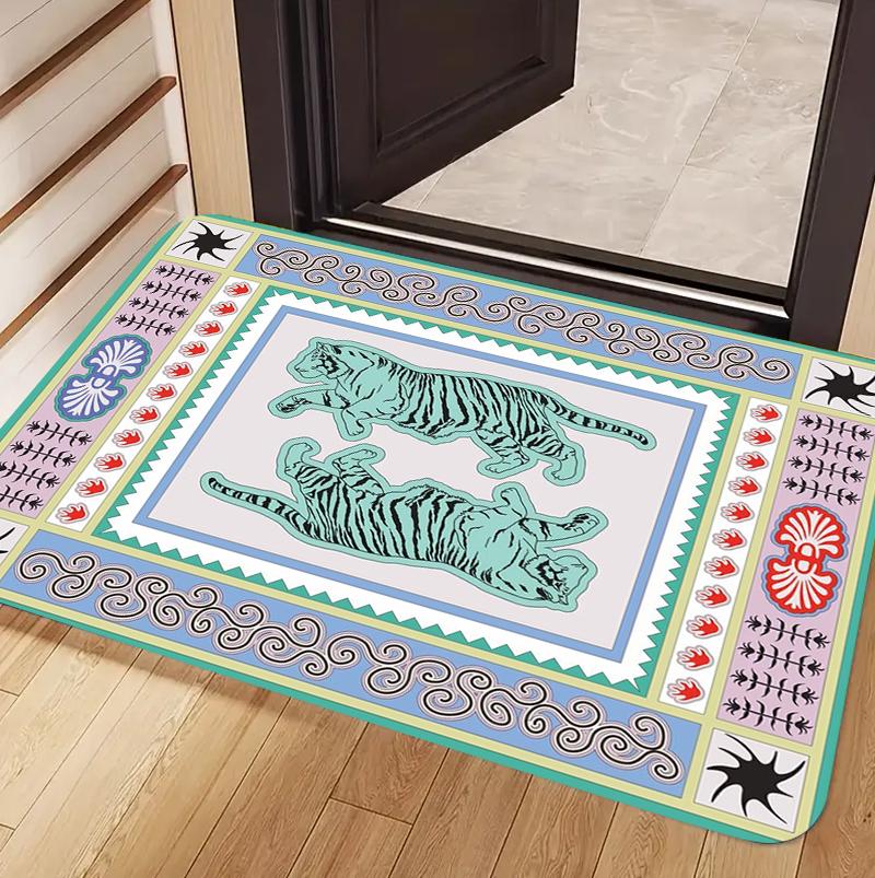 Area Rug Non-Slip Washable Carpet Floor Mat Doormat with Exotic Tiger Pattern for Front Door Entryway Boho Decor European Retro 40cm x 60cm
Area Rug Non-Slip Washable Carpet Floor Mat Doormat with Exotic Tiger Pattern for Front Door Entryway Boho Decor European Retro 40cm x 60cm