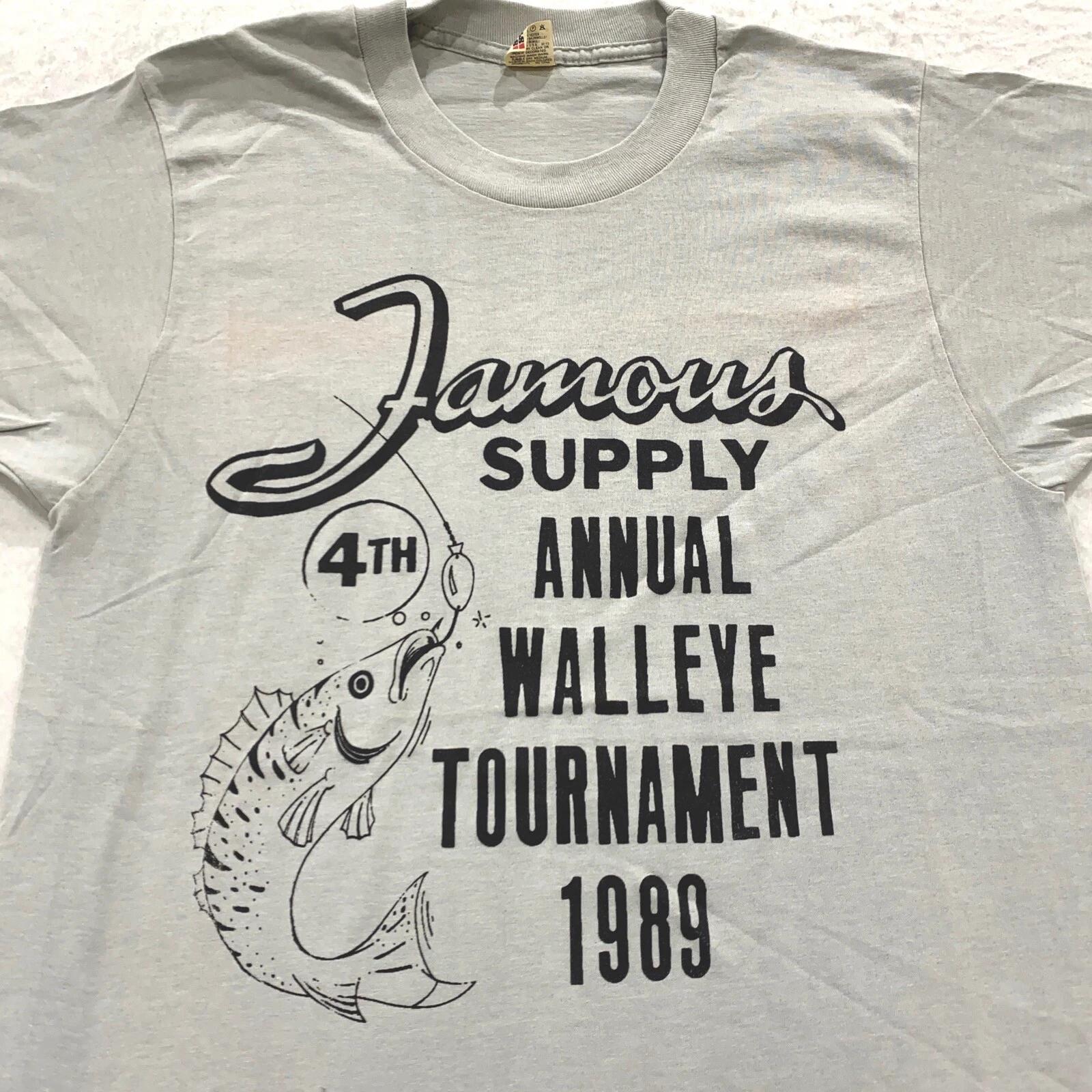 vintage 1989 FAMOUS SUPPLY WALLEYE FISHING TOURNAMENT T-Shirt XS thin 80s ohio M
vintage 1989 FAMOUS SUPPLY WALLEYE FISHING TOURNAMENT T-Shirt XS thin 80s ohio M
