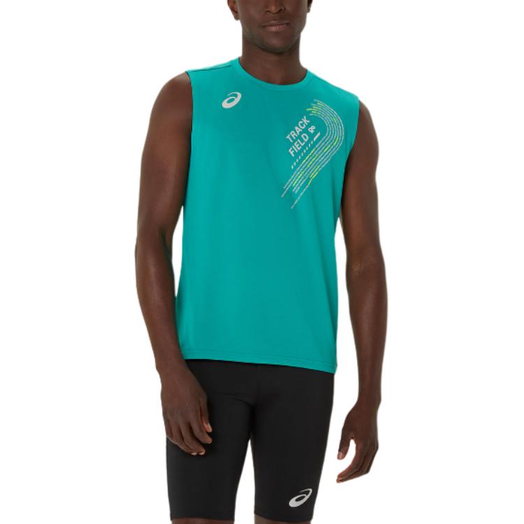 Asics Letter Sleeveless Round Neck Vest Men tops Blue-Green 2091A743-414 M
Asics Letter Sleeveless Round Neck Vest Men tops Blue-Green 2091A743-414 M