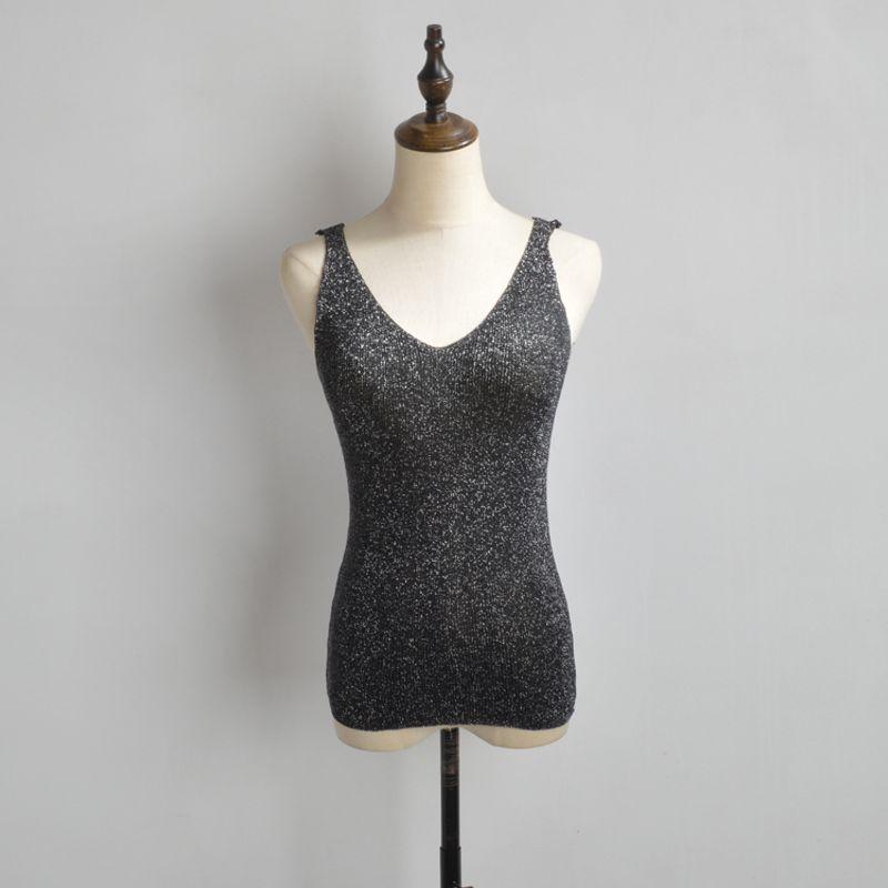 Новое поступление Пара трикотажных жилетов с V-образным вырезом Топы на бретелях из яркого шелка Верхняя одежда Базовая рубашка Модное нижнее белье Лето Black Gold S
Новое поступление Пара трикотажных жилетов с V-образным вырезом Топы на бретелях из яркого шелка Верхняя одежда Базовая рубашка Модное нижнее белье Лето Black Gold S