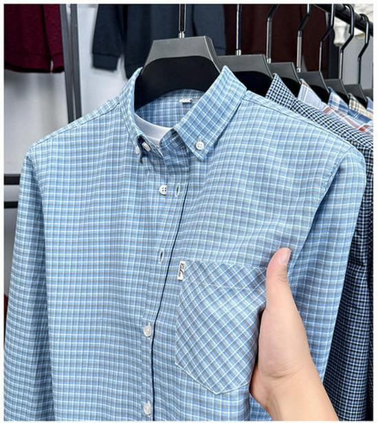 Men s Premium Long-Sleeve Plaid Cotton Shirt: Turn-Down Collar, Spring/Autumn Business Casual XL небо синє кольору
Men s Premium Long-Sleeve Plaid Cotton Shirt: Turn-Down Collar, Spring/Autumn Business Casual XL небо синє кольору