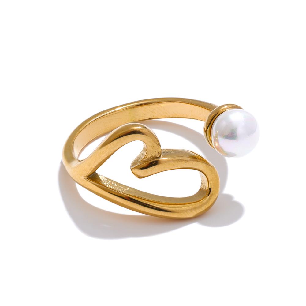 Yhpup New Arrivals Stainless Steel Metal Heart Hollow Pearl Adjustable Ring Gold Silver Color Exquisite Popular Jewelry Gift resizable
Yhpup New Arrivals Stainless Steel Metal Heart Hollow Pearl Adjustable Ring Gold Silver Color Exquisite Popular Jewelry Gift resizable