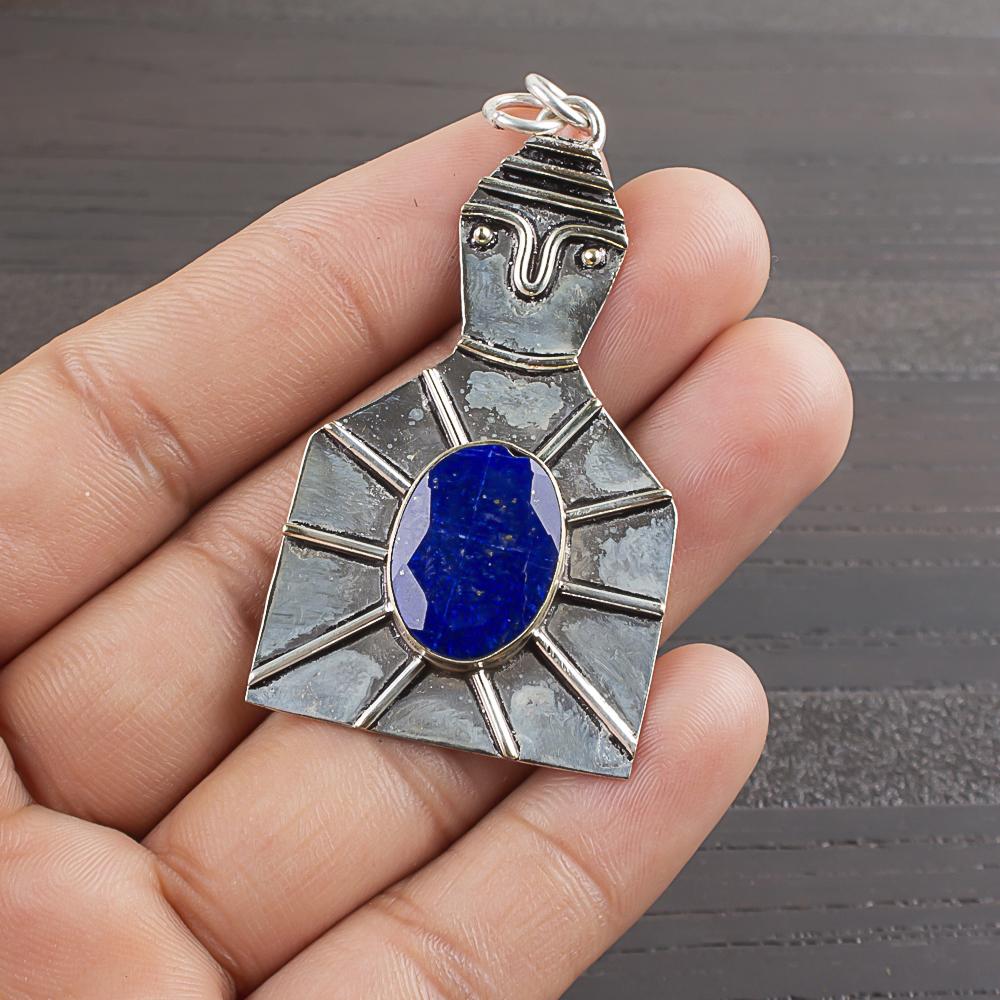 Natural Lapis Lazuli Gemstone 925 Sterling Silver Jewelry Designer Pendant 2.2 AJP-1960
Natural Lapis Lazuli Gemstone 925 Sterling Silver Jewelry Designer Pendant 2.2 AJP-1960