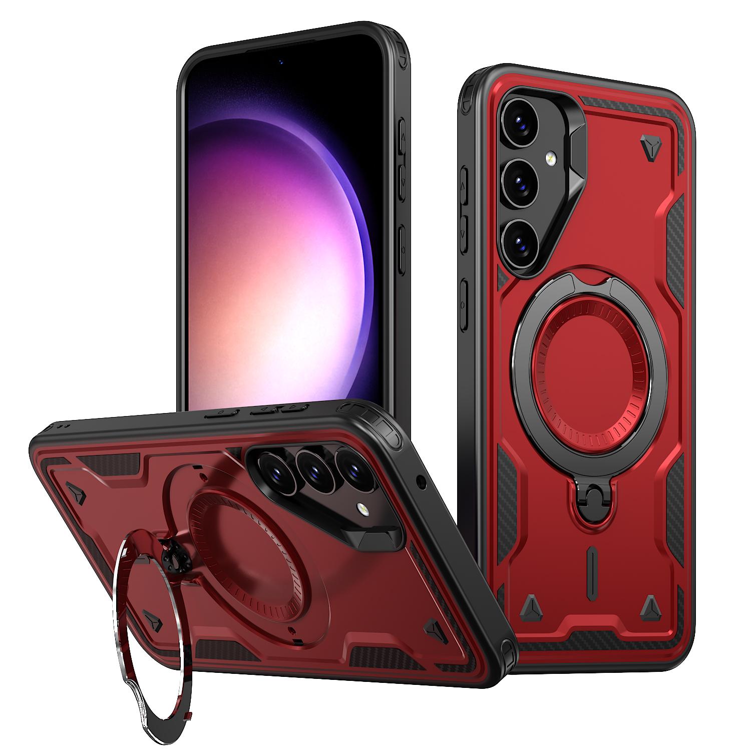 For Samsung Galaxy S23 FE Case Compatible with MagSafe Military Protection PC+TPU Kickstand Phone Cover Red
For Samsung Galaxy S23 FE Case Compatible with MagSafe Military Protection PC+TPU Kickstand Phone Cover Red