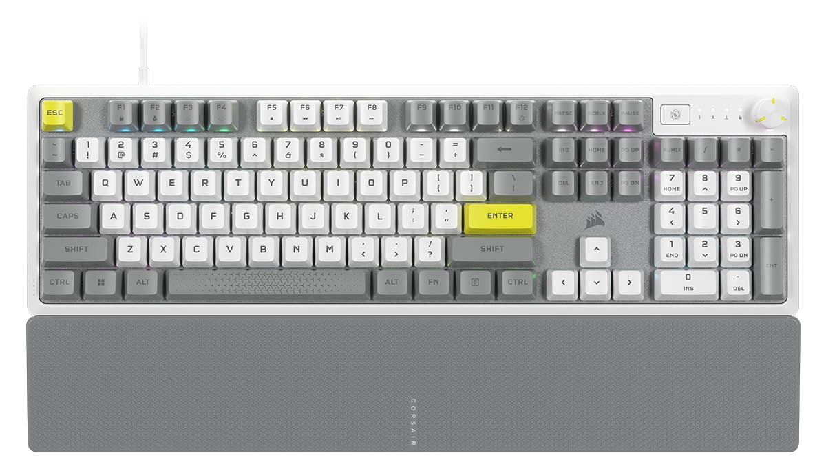 CORSAIR K70 CORE Linear RGB 104 Keys XDA Profile Keyboard Red Axis Gaming Keyboard Змінні ковпачки для клавіш Білий набір для зап’ястя + CH-9109A1E-NA
CORSAIR K70 CORE Linear RGB 104 Keys XDA Profile Keyboard Red Axis Gaming Keyboard Змінні ковпачки для клавіш Білий набір для зап’ястя + CH-9109A1E-NA