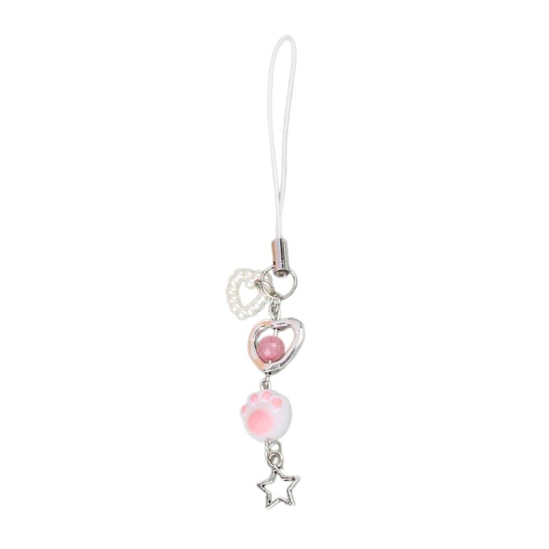 Cat Paw Shape Keychain Fashionable Acrylic Beaded Keyring Pendant Stylish Card Pocketbook Phone Accessory for Women 1
Cat Paw Shape Keychain Fashionable Acrylic Beaded Keyring Pendant Stylish Card Pocketbook Phone Accessory for Women 1