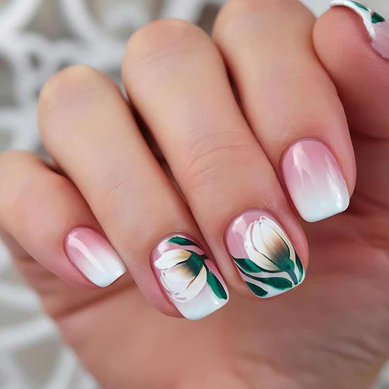 24 Pcs Brown Almond Gel French Tip Press-On False Nails with Pink Full Cover Glue, Gold Beads Line Star Designs Flower-8
24 Pcs Brown Almond Gel French Tip Press-On False Nails with Pink Full Cover Glue, Gold Beads Line Star Designs Flower-8