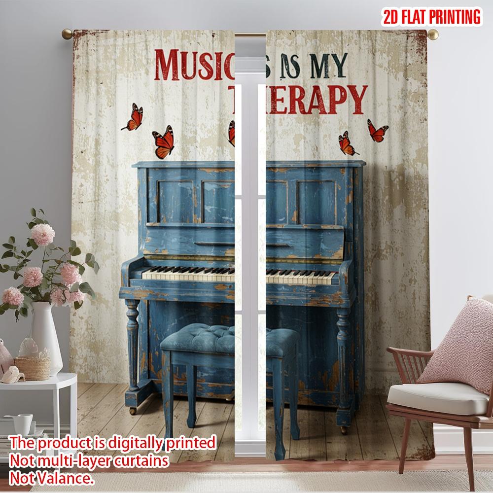 2pcs 2D flat printing Drapes Vintage Blue Piano Butterflies Therapy Polyester Without Electricity Festive Wall Decor for Outdoor 52.50×116.00 CM 2pcs
2pcs 2D flat printing Drapes Vintage Blue Piano Butterflies Therapy Polyester Without Electricity Festive Wall Decor for Outdoor 52.50×116.00 CM 2pcs