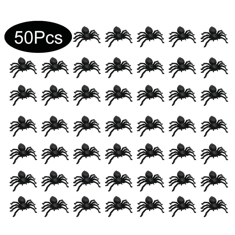 50pcs Halloween Spiders Decorations Small Black Luminous Plastic Spiders Haunted House Spider Decoration Simulation Tricky Toy
50pcs Halloween Spiders Decorations Small Black Luminous Plastic Spiders Haunted House Spider Decoration Simulation Tricky Toy