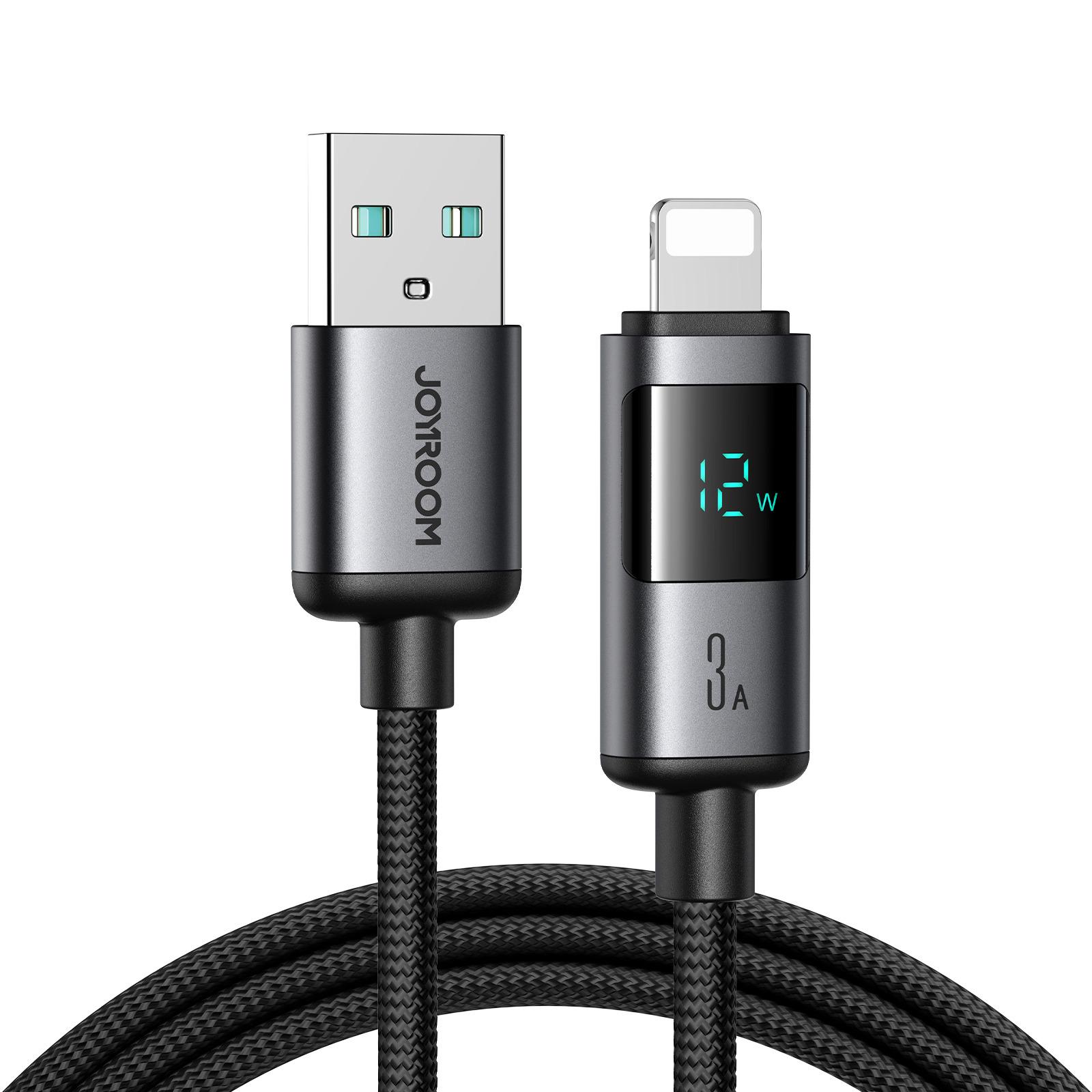 JOYROOM S-A16 Pro 1.2m Data Cable USB-A to Lightning Digital Display 3A Fast Charging Cord A
JOYROOM S-A16 Pro 1.2m Data Cable USB-A to Lightning Digital Display 3A Fast Charging Cord A