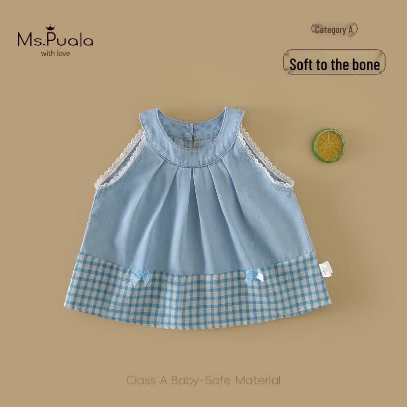 MS.PUALA Baby Girl s Sleeveless Striped Blouse 73cm (Height 68-74cm)
MS.PUALA Baby Girl s Sleeveless Striped Blouse 73cm (Height 68-74cm)