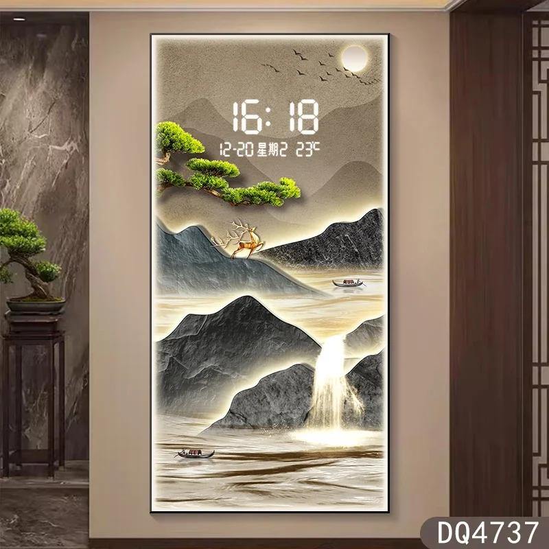 Welcome pine entrance decorative painting home high-end electronic clock Chinese corridor aisle landscape wall painting 40x80cm
Welcome pine entrance decorative painting home high-end electronic clock Chinese corridor aisle landscape wall painting 40x80cm
