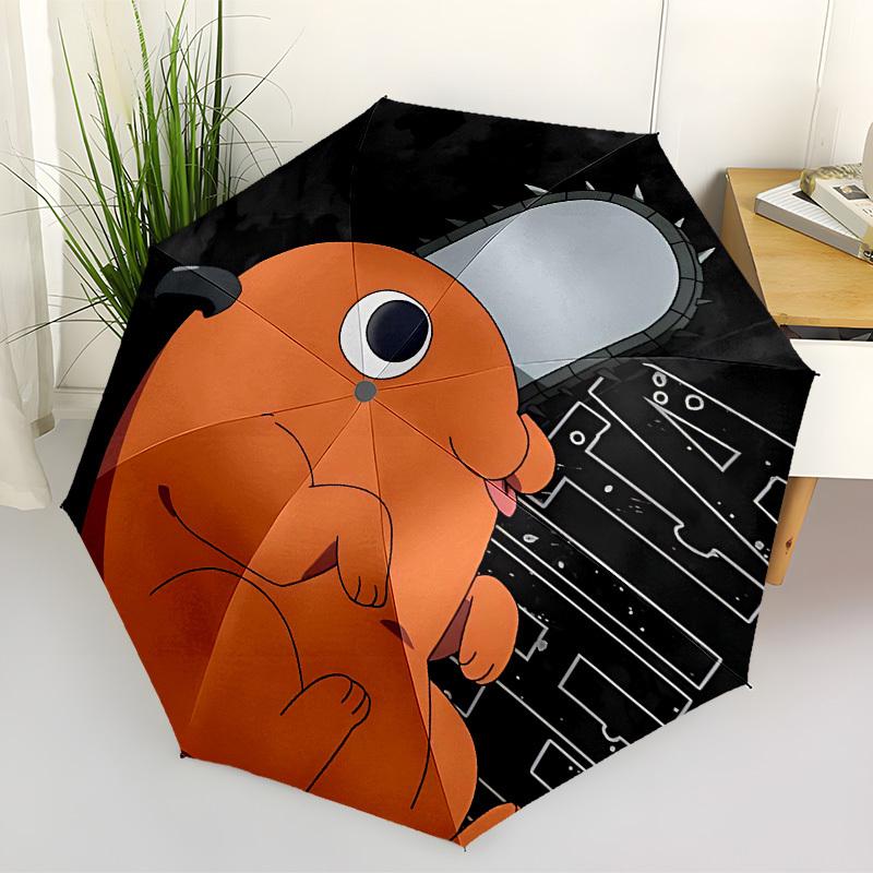 1pc Pochita Automatic Folding Umbrella - Compact 8-Rib Design, Durable Plastic & Iron, Lightweight for Outdoor Daily Use, a0929206
1pc Pochita Automatic Folding Umbrella - Compact 8-Rib Design, Durable Plastic & Iron, Lightweight for Outdoor Daily Use, a0929206