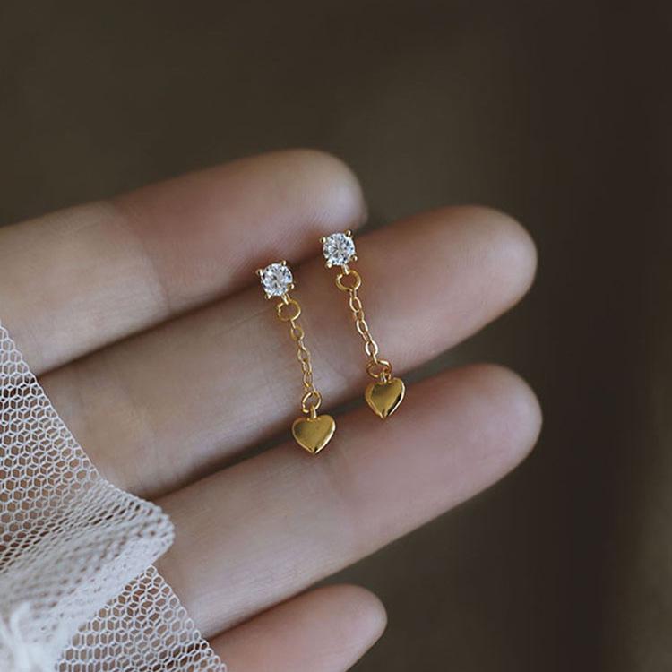 S925 Sterling Silver Gold-Plated Peach Heart Dangle Earrings – Exquisite, Girlish, Versatile Jewelry for Women 925 Sterling Silver
S925 Sterling Silver Gold-Plated Peach Heart Dangle Earrings – Exquisite, Girlish, Versatile Jewelry for Women 925 Sterling Silver