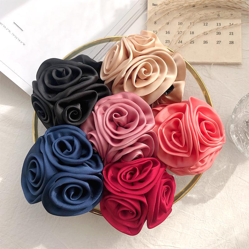 New Rose Hair Claws Hairpin Sweet Barrette Flower Hair Clip Headband Women Headwear Bow Girls Ponytail Holder Hair Accessories
New Rose Hair Claws Hairpin Sweet Barrette Flower Hair Clip Headband Women Headwear Bow Girls Ponytail Holder Hair Accessories