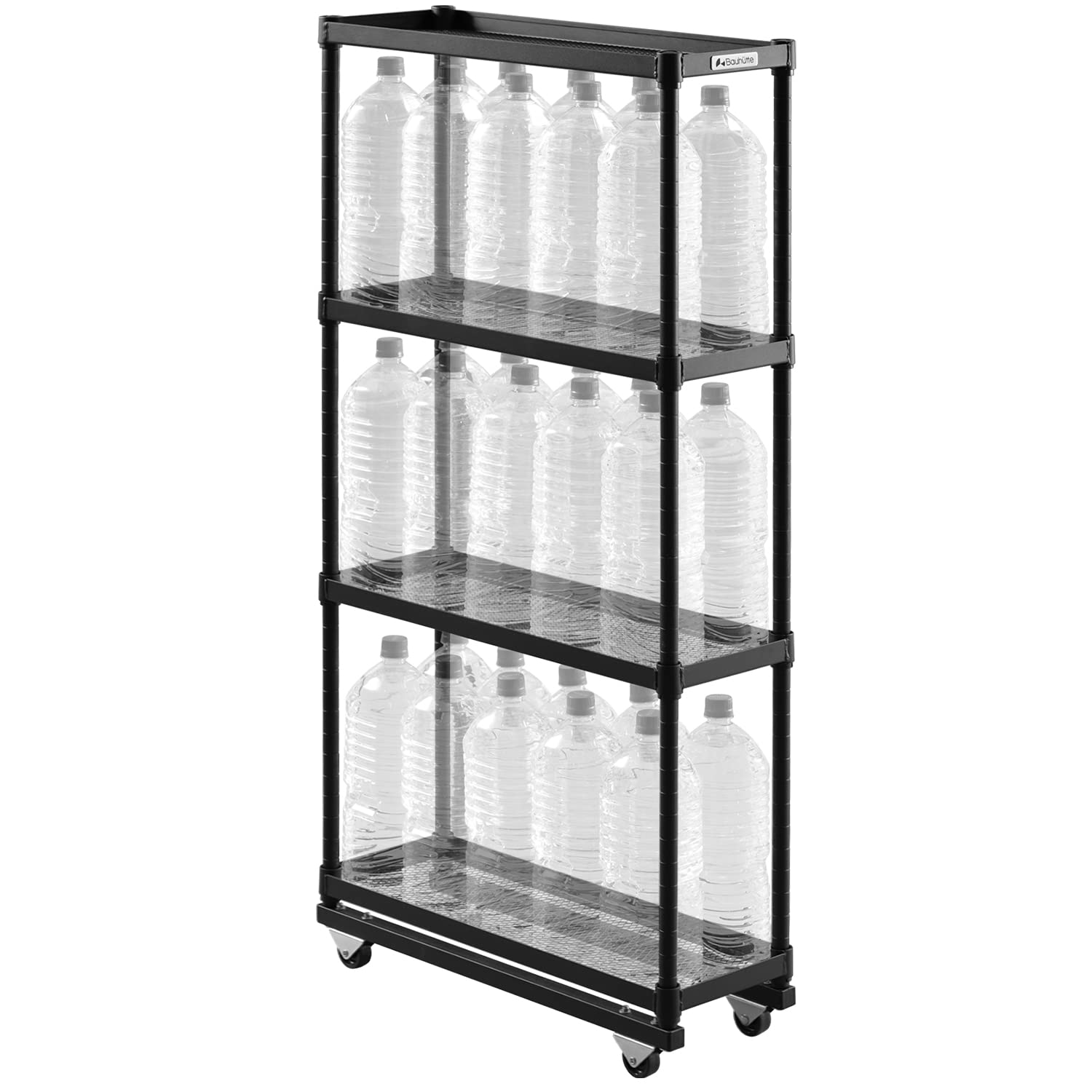 Bauhutte Узкая бутылочная большая кухонная тележка для зазора 20 см шириной стойка, (BHS-200-BK), Хранилище, чёрный
Bauhutte Узкая бутылочная большая кухонная тележка для зазора 20 см шириной стойка, (BHS-200-BK), Хранилище, чёрный