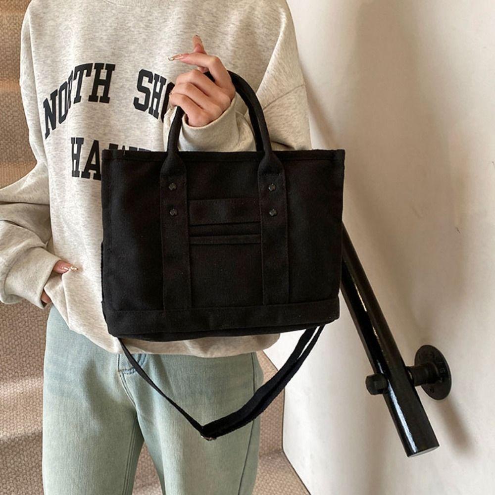 Zipper Canvas Shoulder Bag Multi-pocket Solid color Tote Bag Japanese Style Crossbody Bag Shopping білий
Zipper Canvas Shoulder Bag Multi-pocket Solid color Tote Bag Japanese Style Crossbody Bag Shopping білий