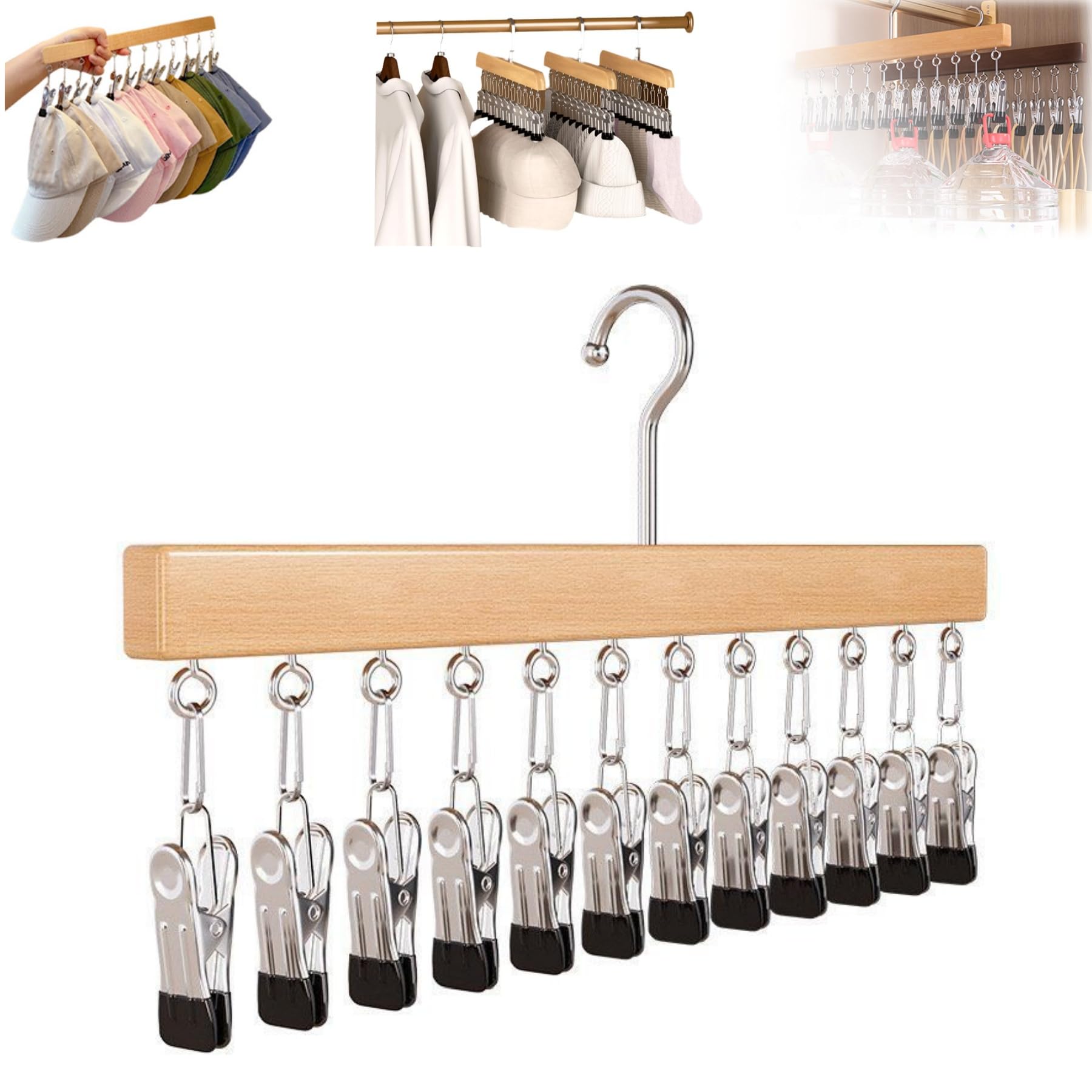 Closet Organizer Space Saving Hanging Closet Organizer Space-Saving Hat Scarf Clothespins for Jeans Skirts Hangers with Clips
Closet Organizer Space Saving Hanging Closet Organizer Space-Saving Hat Scarf Clothespins for Jeans Skirts Hangers with Clips