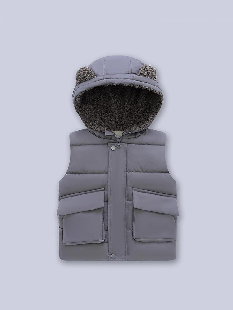 Children s Hooded Vest Padded Sleeveless Jacket with Plush Lining and Ear Detail Soft Warm Outerwear for Fall Winter 110
Children s Hooded Vest Padded Sleeveless Jacket with Plush Lining and Ear Detail Soft Warm Outerwear for Fall Winter 110