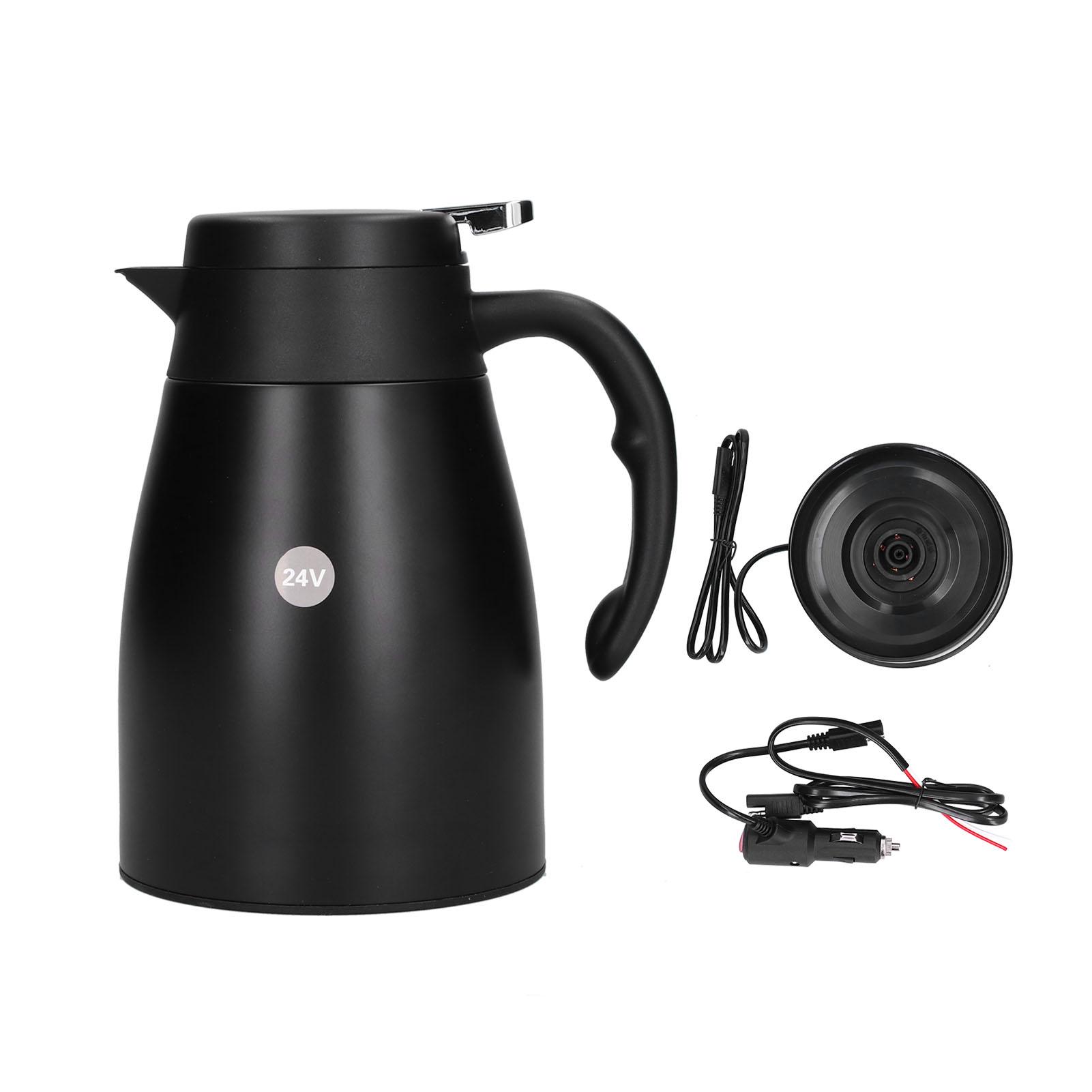 24V 1200ml Car Water Heater Pot with Base Portable Stainless Steel Electric Kettle Pot for Truck
24V 1200ml Car Water Heater Pot with Base Portable Stainless Steel Electric Kettle Pot for Truck