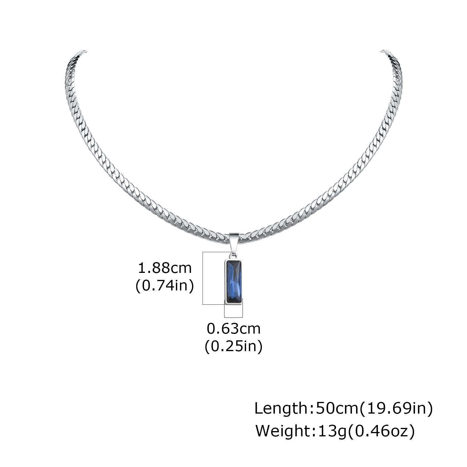 Geometric Square Black Blue Pendant Necklace Stainless Steel Simple Flat Cuban Chain Collars Trendy Hip Hop Jewelry Gift for Men
Geometric Square Black Blue Pendant Necklace Stainless Steel Simple Flat Cuban Chain Collars Trendy Hip Hop Jewelry Gift for Men