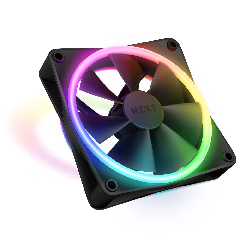 NZXT F120 RGB Duo 120mm RGB Fan 20 Individually Addressable LEDs Balanced Airflow and Static Pressure Fluid Dynamic Bearings PWM Control Rubber
NZXT F120 RGB Duo 120mm RGB Fan 20 Individually Addressable LEDs Balanced Airflow and Static Pressure Fluid Dynamic Bearings PWM Control Rubber