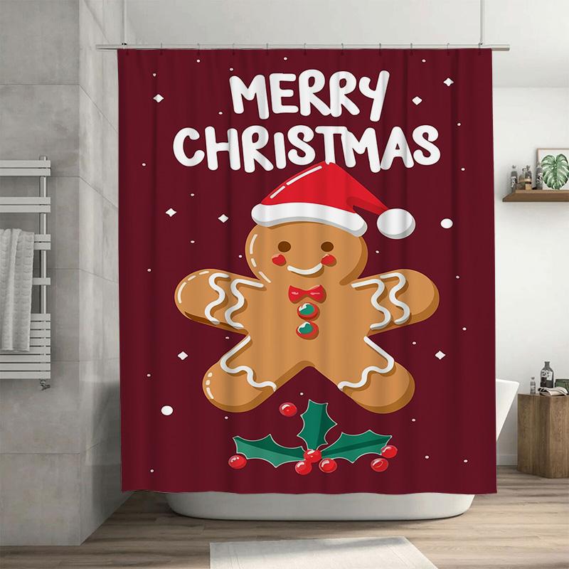 Tuniu Festive Gingerbread Man Shower Curtain Cute Holiday Bathroom Decor Whimsical Christmas Kitchen Backdrop Cozy Holiday Home W60H190(CM)-1 Pcs
Tuniu Festive Gingerbread Man Shower Curtain Cute Holiday Bathroom Decor Whimsical Christmas Kitchen Backdrop Cozy Holiday Home W60H190(CM)-1 Pcs
