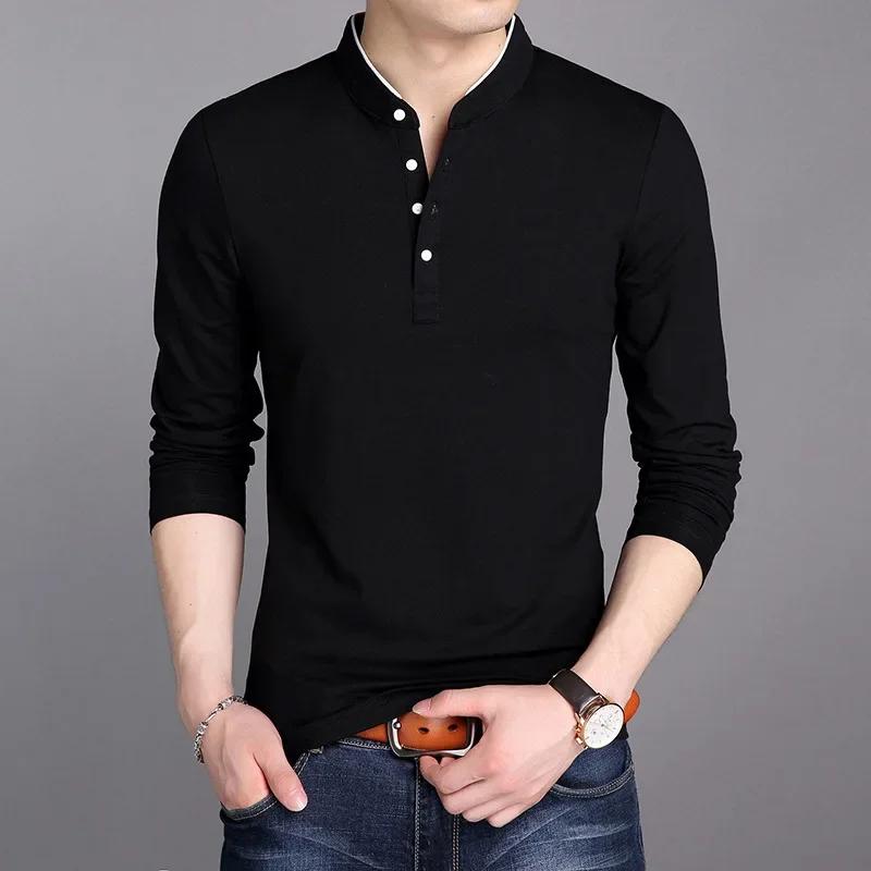 2026 Brand New Spring Men T-Shirt Men Long-Sleeved T-Shirt for Male Vertical Collar Pure Color Tees Men Polo Shirt Men Tops Tees XXXL чорний
2026 Brand New Spring Men T-Shirt Men Long-Sleeved T-Shirt for Male Vertical Collar Pure Color Tees Men Polo Shirt Men Tops Tees XXXL чорний
