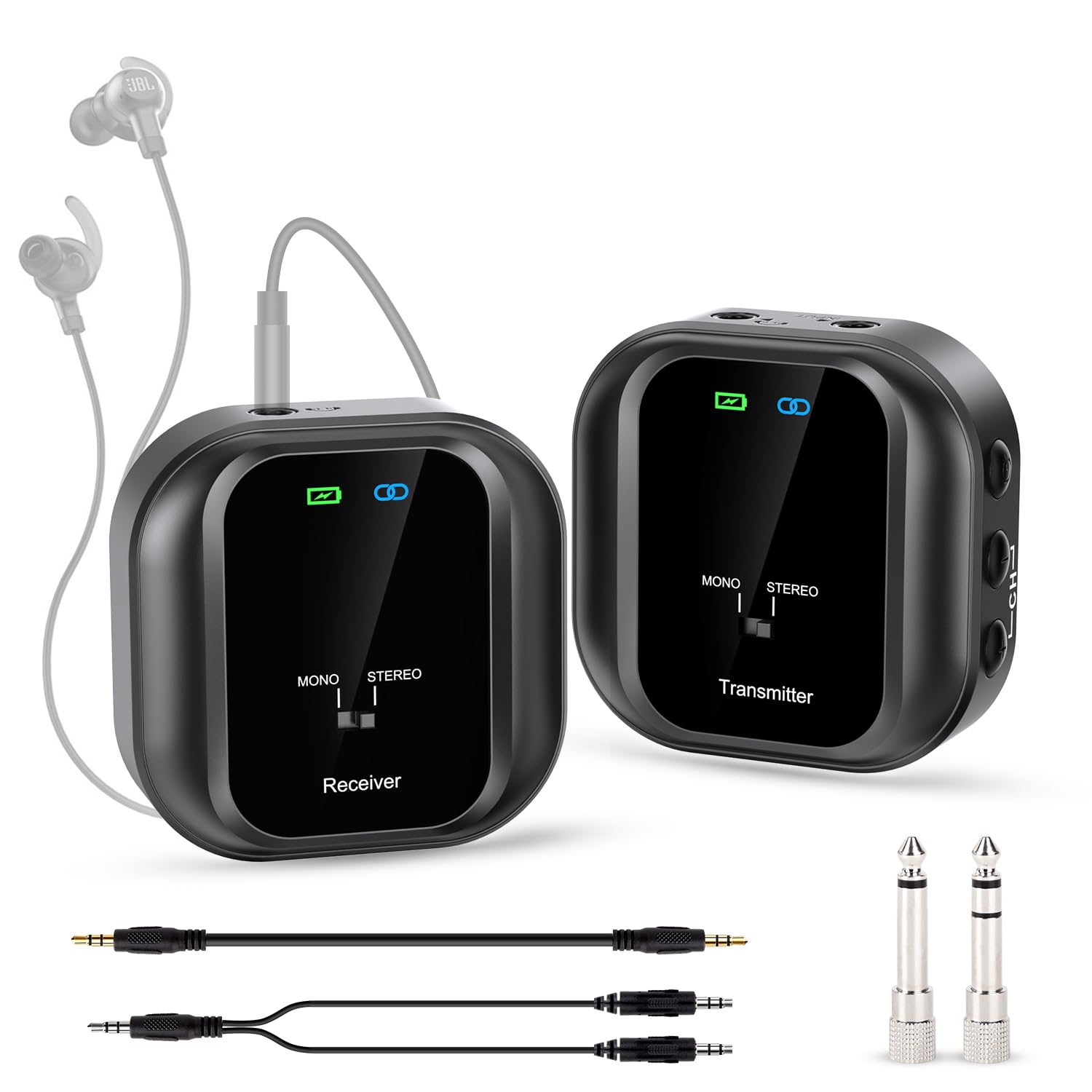 XIAOKOA Wireless In-Ear Monitor Wireless System Transmitter Receiver Receiver Transmitter Set Transmitter and Belt Pack Receiver StudioMonaural
XIAOKOA Wireless In-Ear Monitor Wireless System Transmitter Receiver Receiver Transmitter Set Transmitter and Belt Pack Receiver StudioMonaural