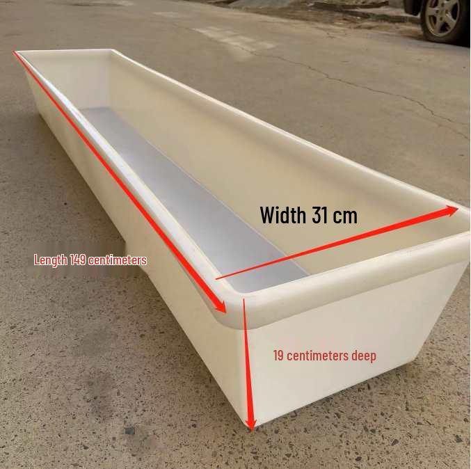 Large Capacity Flat-Bottomed Trough for Sheep, Pigs, and More: Perfect for Feeding, Planting, or Raising Fish and Turtles
Large Capacity Flat-Bottomed Trough for Sheep, Pigs, and More: Perfect for Feeding, Planting, or Raising Fish and Turtles