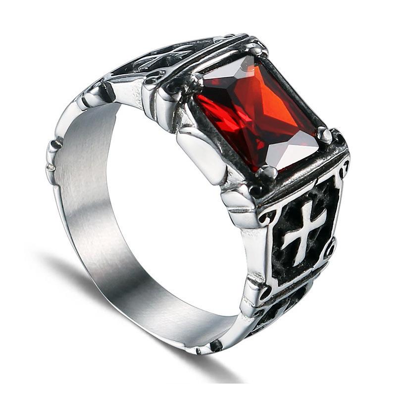 2026 European and American Fashion Diamond-encrusted Cross Ring, Personalized Retro Red Diamond Men s Titanium Steel Ring No. 7 красный
2026 European and American Fashion Diamond-encrusted Cross Ring, Personalized Retro Red Diamond Men s Titanium Steel Ring No. 7 красный