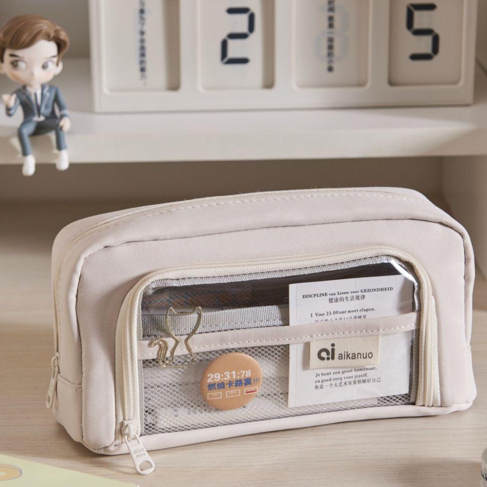 Large Capacity Stationery Box with Zipper Pencil Bag Fashion Transparent Pencil Case Student зелений
Large Capacity Stationery Box with Zipper Pencil Bag Fashion Transparent Pencil Case Student зелений