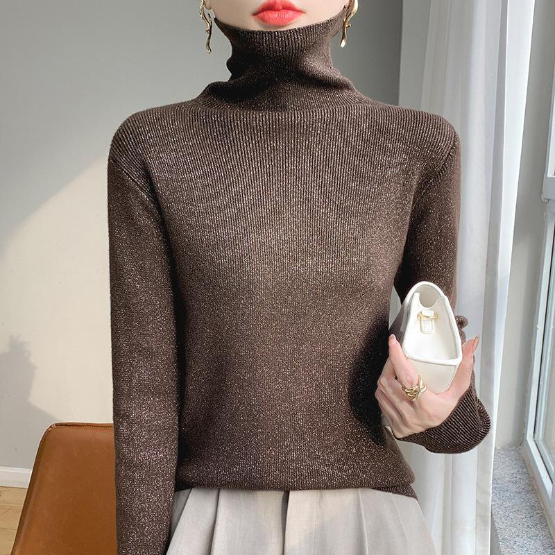 GMXIA Яркая шелковая трикотажная рубашка с длинным рукавом, женская кофта с высоким воротом, модный универсальный свитер с шортами, верхняя рубашка XXL кофейный
GMXIA Яркая шелковая трикотажная рубашка с длинным рукавом, женская кофта с высоким воротом, модный универсальный свитер с шортами, верхняя рубашка XXL кофейный