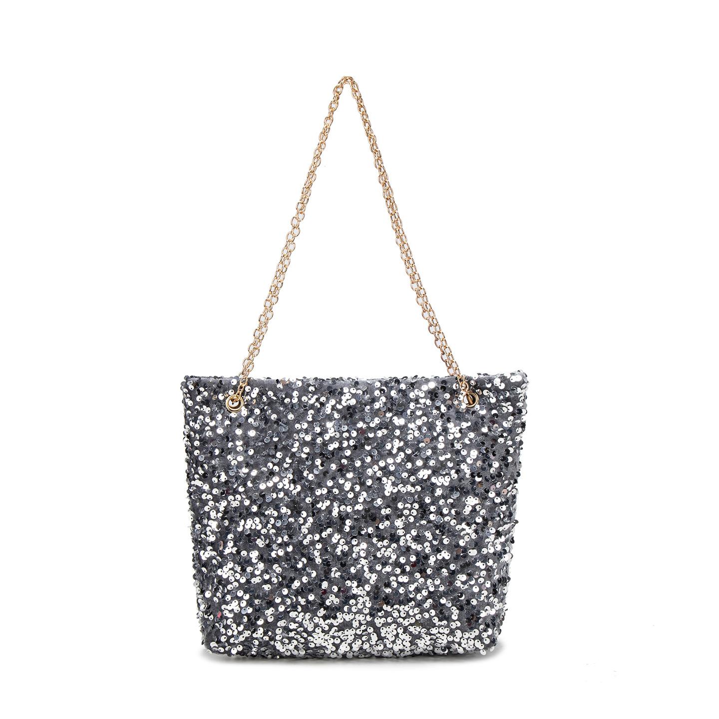 Shiny Sequin Tote Bag Large Capacity Chain Shoulder Bag Glitter Evening Handbag for Party Wedding & Prom Fashi Bag for Women срібний
Shiny Sequin Tote Bag Large Capacity Chain Shoulder Bag Glitter Evening Handbag for Party Wedding & Prom Fashi Bag for Women срібний