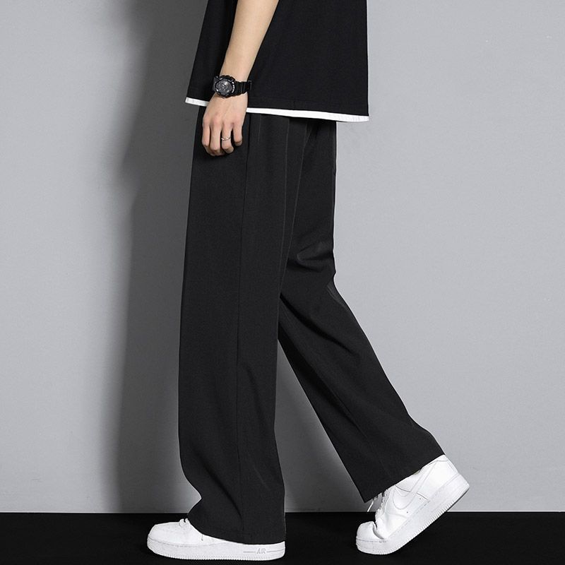 Mens Ice Silk Elastic Waist Wide Leg Casual Pants M чёрный
Mens Ice Silk Elastic Waist Wide Leg Casual Pants M чёрный
