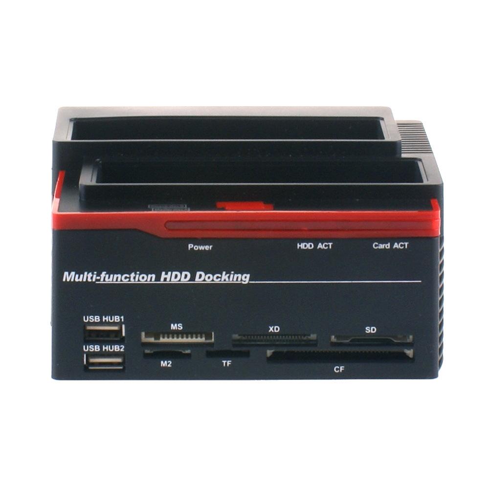 Dual Slot IDE-SATA Hard Drive Enclosure with 2.5-3.5 Duplicator & Card Reader HUB AU Plug
Dual Slot IDE-SATA Hard Drive Enclosure with 2.5-3.5 Duplicator & Card Reader HUB AU Plug