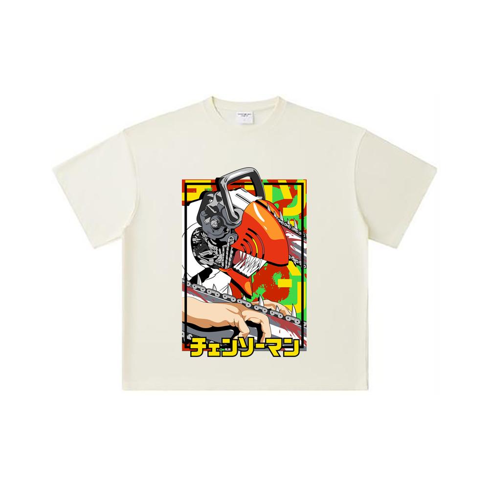260 GSM Double Yarn 32 Count 100% Cotton Chainsaw Man V5 Denji Print Unisex Heavy Cotton T Shirt S
260 GSM Double Yarn 32 Count 100% Cotton Chainsaw Man V5 Denji Print Unisex Heavy Cotton T Shirt S