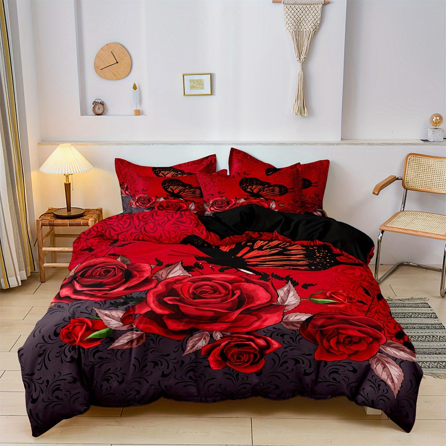 2/3Pcs Set With A Romantic Floral Pattern Featuring Roses And Butterflies For A Duvet Cover Set.Romantic Gifts For Lover Duvet Cover Set&EU Single(135x200cm)
2/3Pcs Set With A Romantic Floral Pattern Featuring Roses And Butterflies For A Duvet Cover Set.Romantic Gifts For Lover Duvet Cover Set&EU Single(135x200cm)
