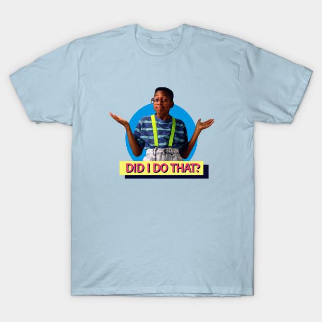 Men Black Print T-shirt Did I Do That Steve Urkel No-Cut Transfer Paper Print Cotton Tshirt 2XL світло-синій колір
Men Black Print T-shirt Did I Do That Steve Urkel No-Cut Transfer Paper Print Cotton Tshirt 2XL світло-синій колір