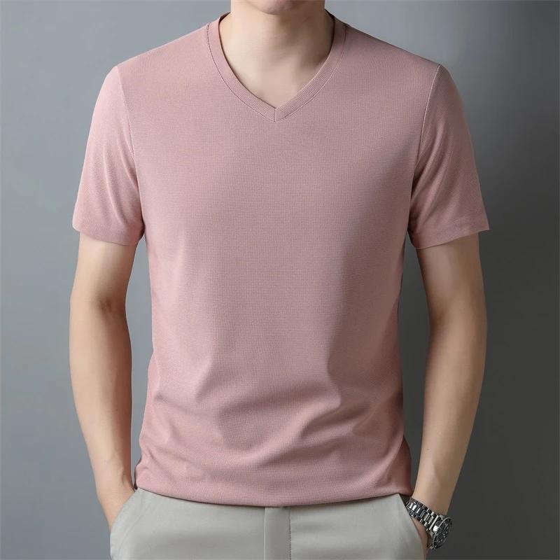 Men s New Waffle V Neck Short Sleeved T-shirt Summer Comfortable Top L рожевий
Men s New Waffle V Neck Short Sleeved T-shirt Summer Comfortable Top L рожевий