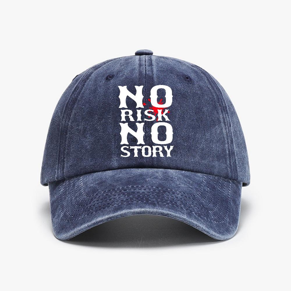 NO RISK NO STORY Funny Classic Breathable Distressed Washed Baseball Cap soft Adjustable sunbonnet Dad hats Adjustable
NO RISK NO STORY Funny Classic Breathable Distressed Washed Baseball Cap soft Adjustable sunbonnet Dad hats Adjustable