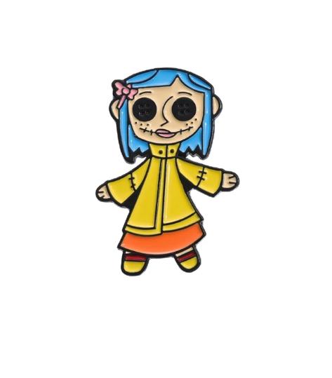 Horror Animated Films Coraline Doll Enamel Pins Punk Character Metal Brooch Backpack Badge Halloween Accessory Gifts for Friends
Horror Animated Films Coraline Doll Enamel Pins Punk Character Metal Brooch Backpack Badge Halloween Accessory Gifts for Friends