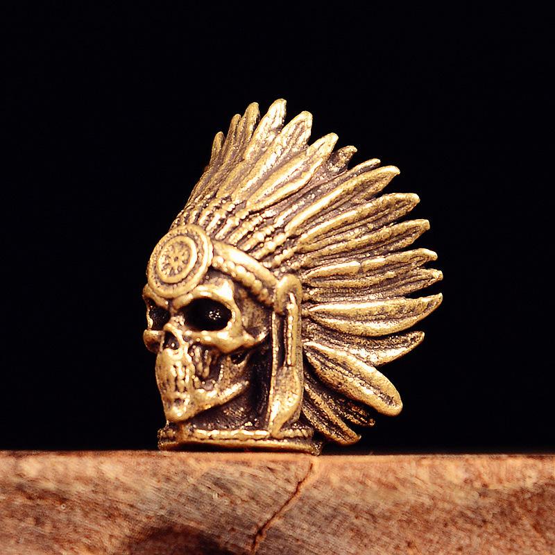 Tribal Chief Skull Head Brass Knife Beads EDC Outdoor DIY Paracord Woven Bracelets Charms Lanyard Key Chain Pendants Hangings Accessories brass белый
Tribal Chief Skull Head Brass Knife Beads EDC Outdoor DIY Paracord Woven Bracelets Charms Lanyard Key Chain Pendants Hangings Accessories brass белый